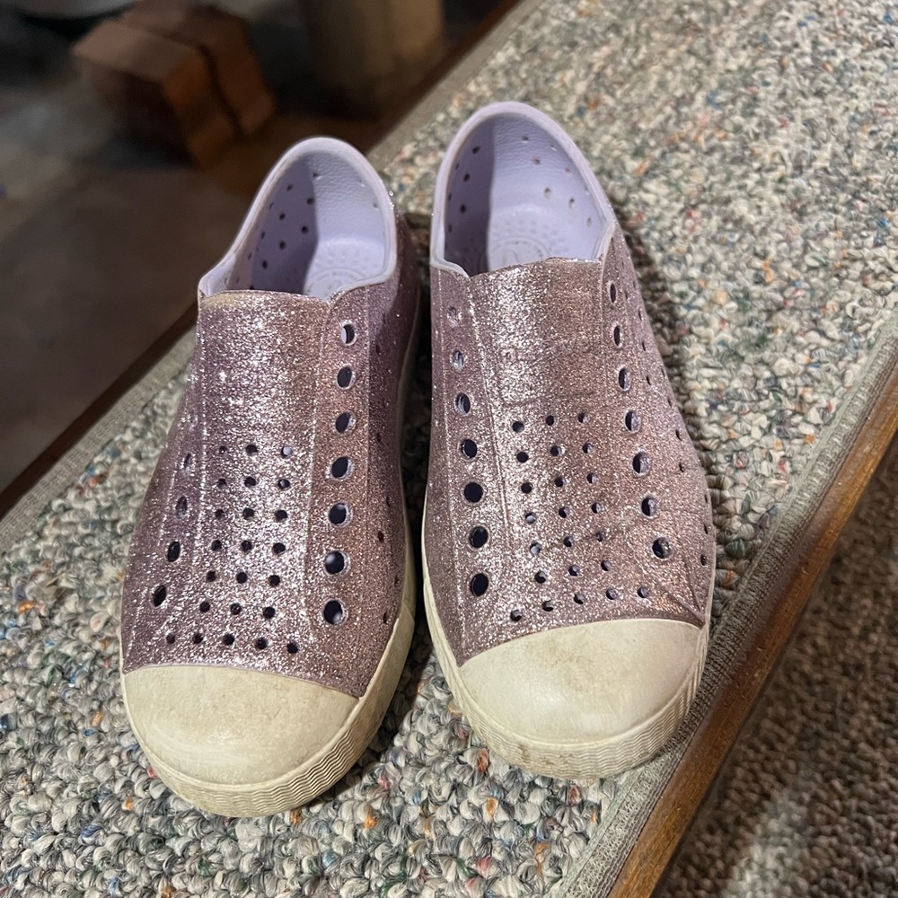 Native Purple and White Water Shoes Slip-On Comfort